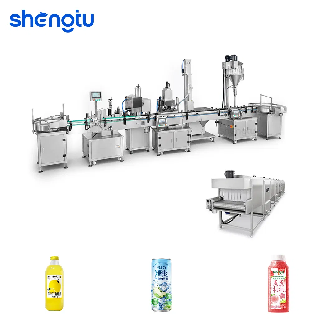 Automatic Tunnel Pasteurizer Line for Pet Bottle Functional Drink with Digital Control Panel