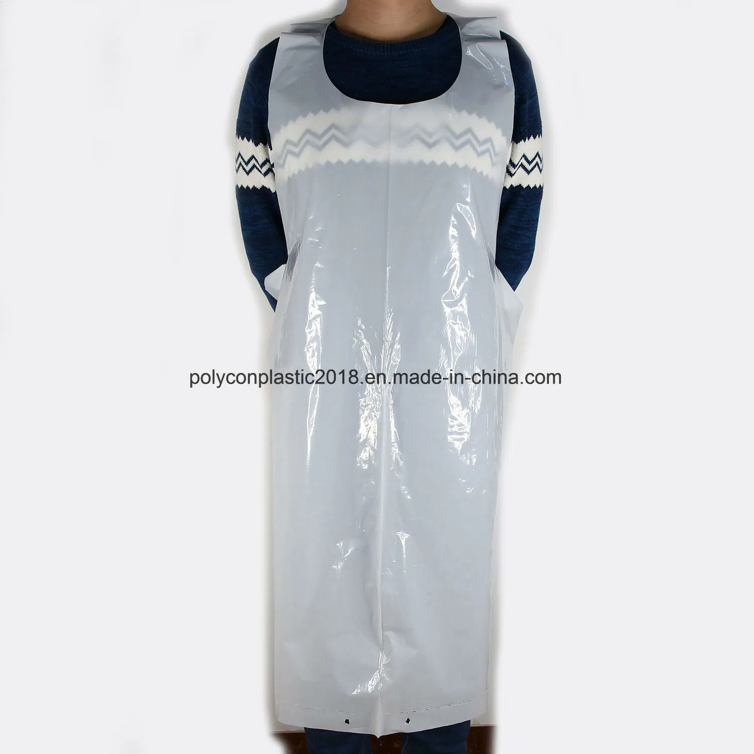 Blue and White Disposable PE HDPE Aprons