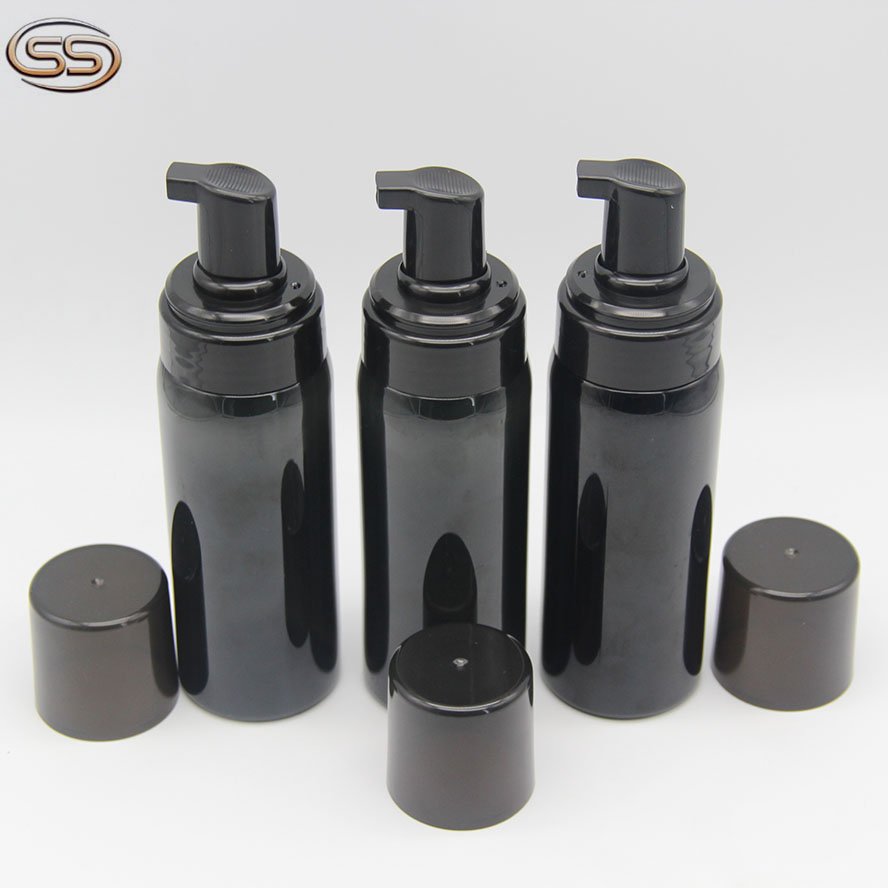 Black Color Pet Cosmetic Packaging Skin Care Foam Bottle
