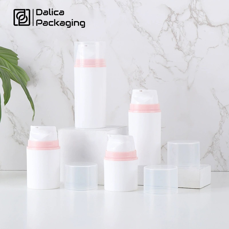 Hot Selling 30ml/50ml/80ml/100ml/120ml/150ml/200ml Round Recyclable White PP Plastic Airless Pump Cosmetic Bottle for Lotion Cream Serum Skin Care