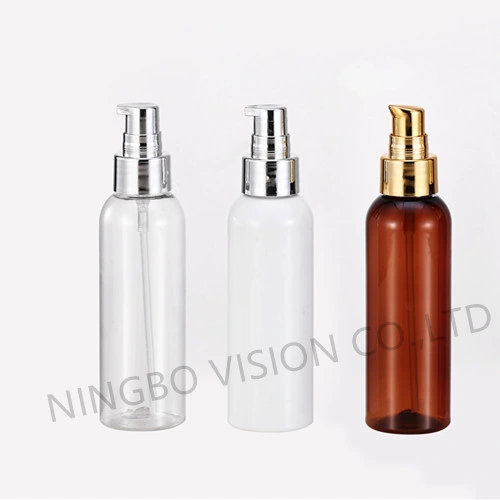 4oz Clear Cosmo Rounds Pet Plastic Bottle with Pump