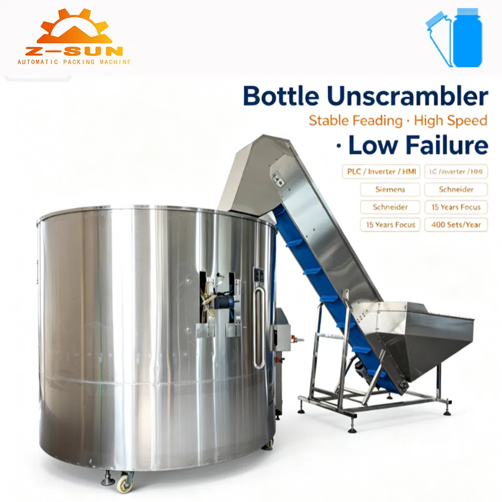 Secured Trading Service OEM/ODM High-Speed HDPE Plastic Bottle Unscrambler Machine Full Automatic, 6000-30000 Bph