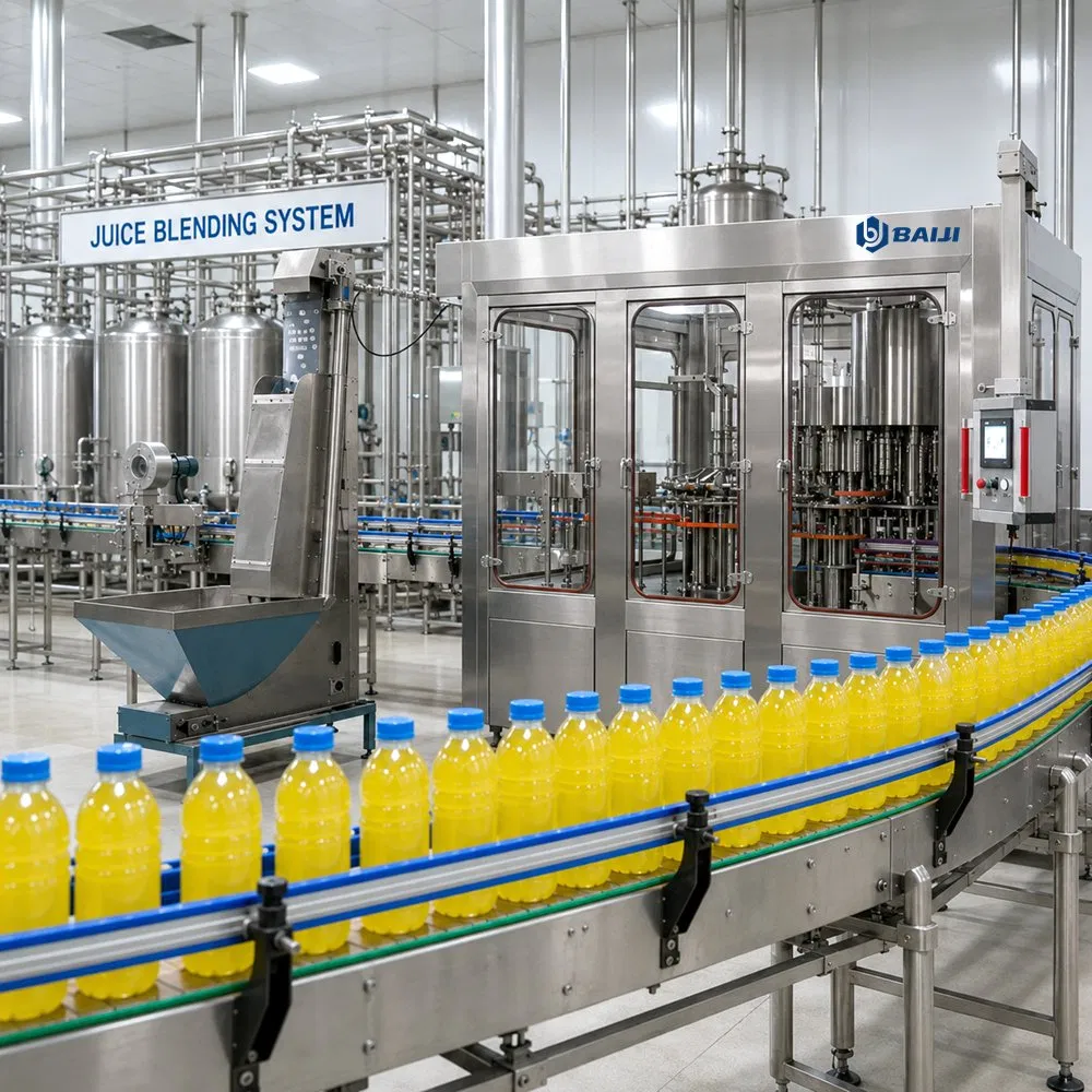 Complete Automatic Small Pet Bottle Orange Fruit Juice Making Bottling Filling Production Machine Line Equipment