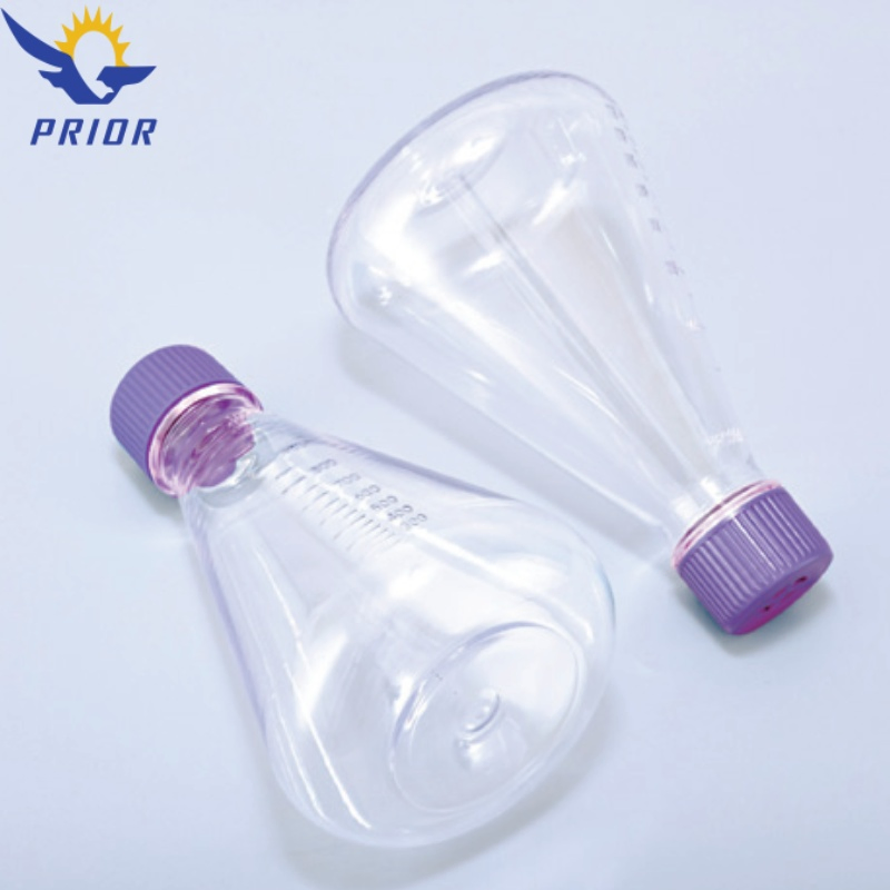 500ml PETG Laboratory Flat Bottom Medical Erlenmeyer Flask for Cell Culture