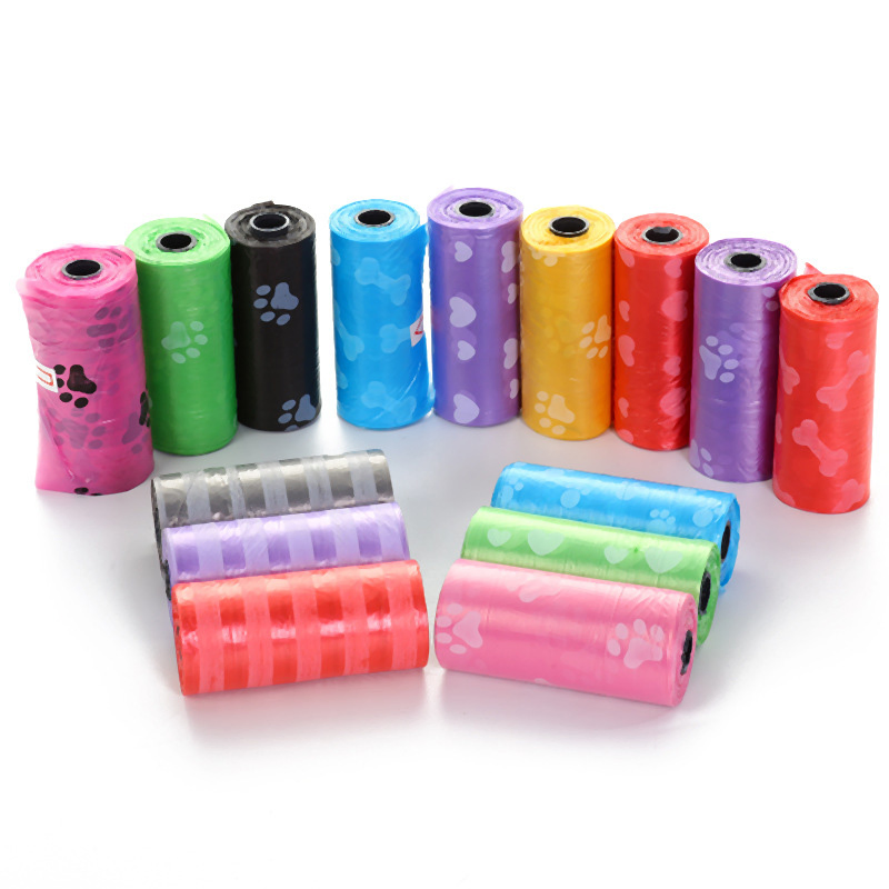 Hot Sale Amazon 4 Rolls Disposable Biodegradable HDPE Epi Cornstarch Pet Waste Bag Dog Poop Bag with Custom Printed