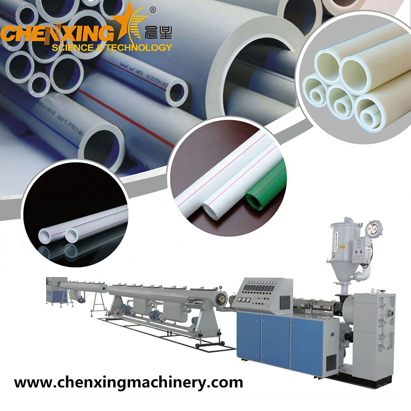 Plastic PE HDPE PPR Water Drainage Gas Oil Supply Pipe/Tube Extrusion Production Line Single Screw Extruder Plastic Pipe Making Machine