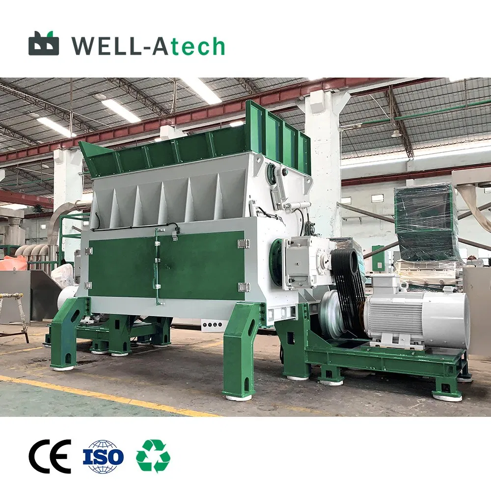 Industrial Heavy Duty Single Shaft Shredder for Hard Plastic Drum HDPE Pipe Fabric Rubber Recycling Machine
