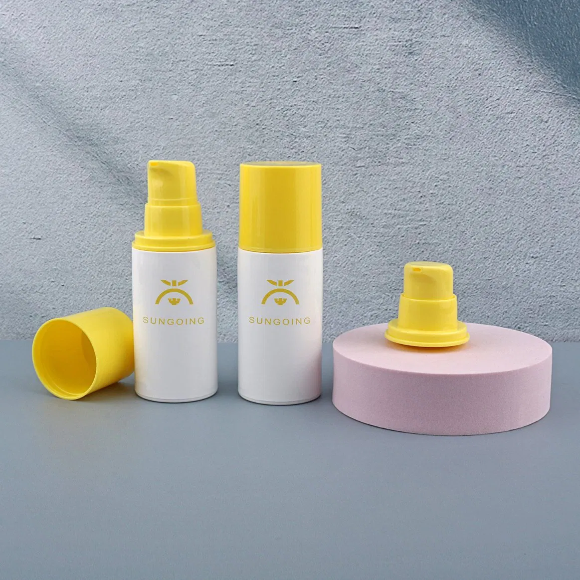 HDPE Material Mono-Material Airless Bottle Plastic for Cosmeticpackaging