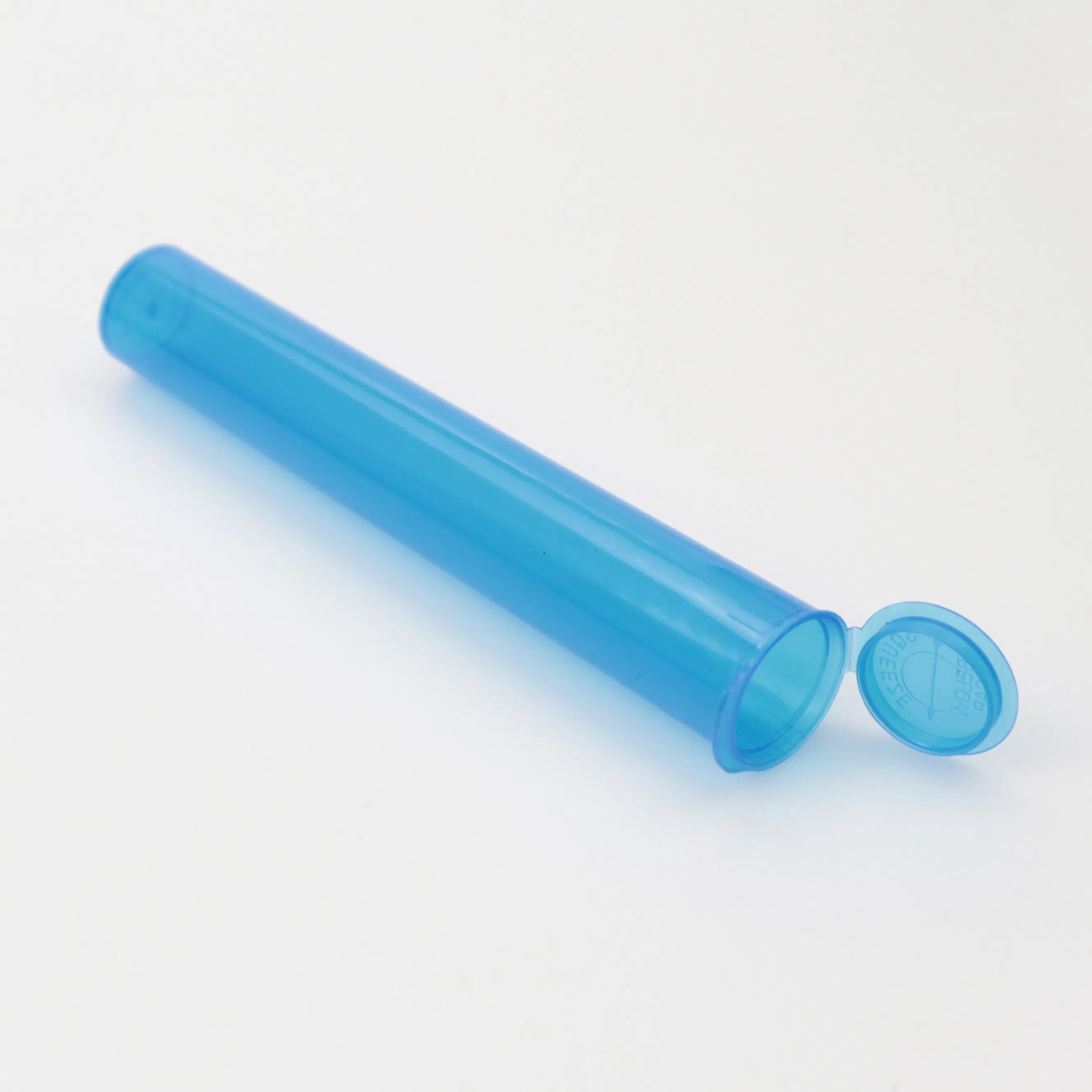 109 116 mm Squeeze Pop Top Tube Pill Packaging Pre Container Roll Bottle Airtight Plastic Tube with Child Resistant Caps