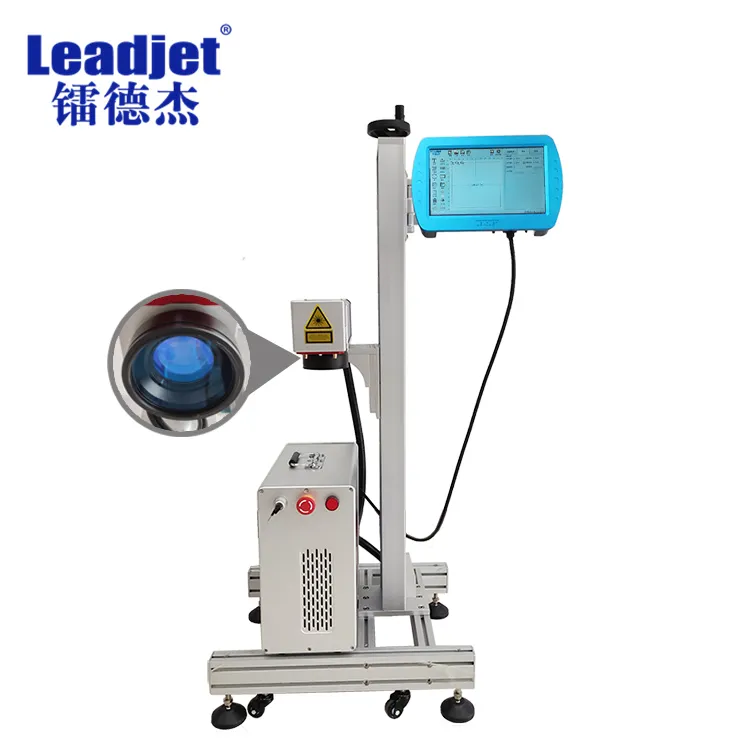 Leadjet 20W Laser Marking Machine Printer for Plastic Pipe Tube Metal Tin Can Cable Tie Barcode Qr Code HDPE Pipe Printer