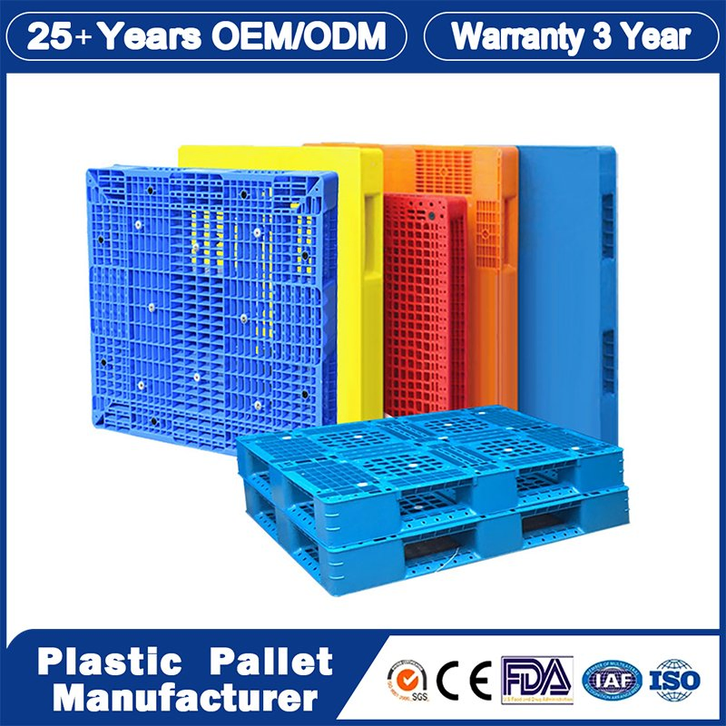 Plastic Pallet Manufacturer Anti-Slip Standard Size Double Face HDPE 9-Feet Plastic Pallet 1200X1000mm/1200X1100mm/1200X1200mm/1250X1000mm/1250 for Package
