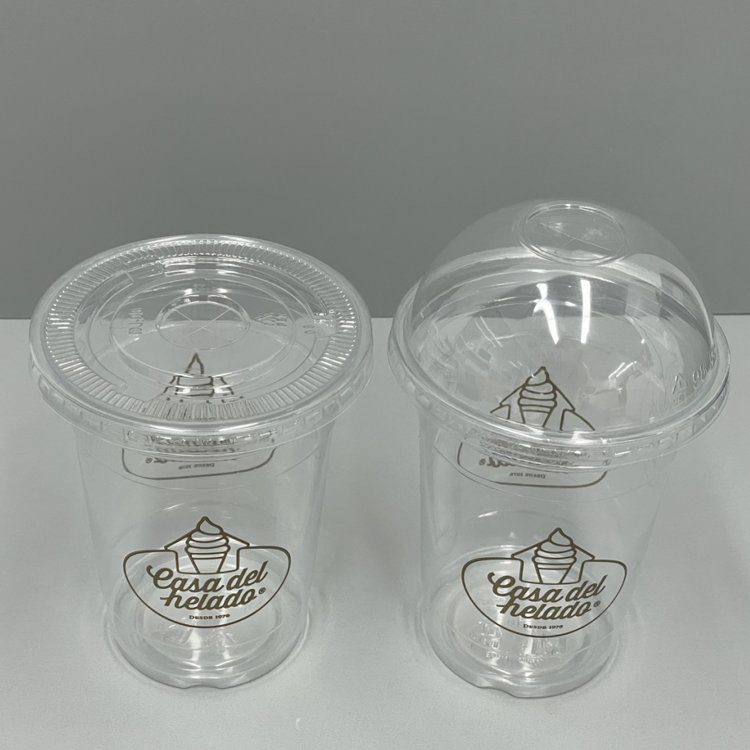 Disposable 12oz 16oz 20oz Clear Pet Plastic Cold Cup with Dome Lid