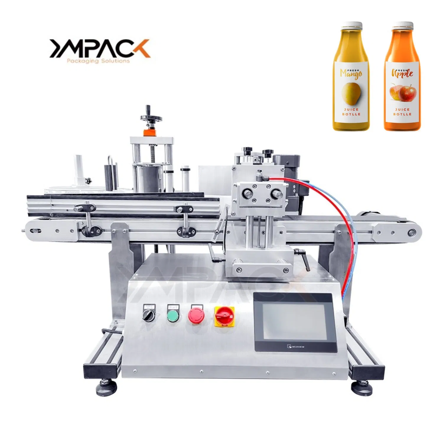 Automatic Round Bottle Labeling Machine Glass and Plastic Bottle Sticker Labeling Machine with Touchscreen HMI for Small Business