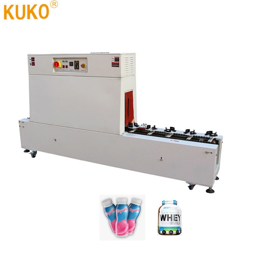 Pet Plastic Bottles Tamper Evident Cap Semi Automatic Shrink Wrapping Machine