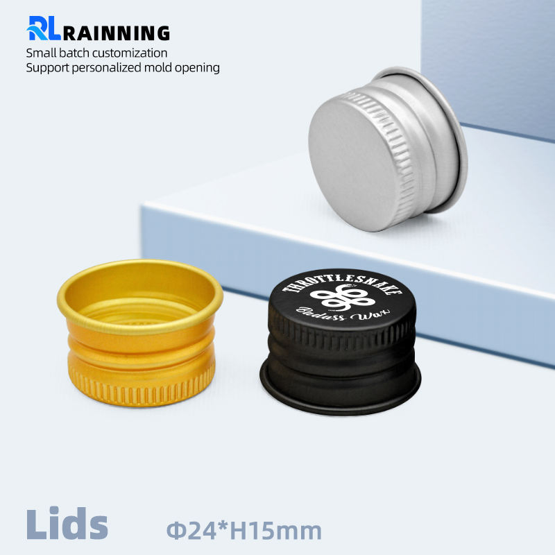 Stock 24mm Metal Caps Cosmetic Aluminum Lid Pet Bottle Aluminum Cover