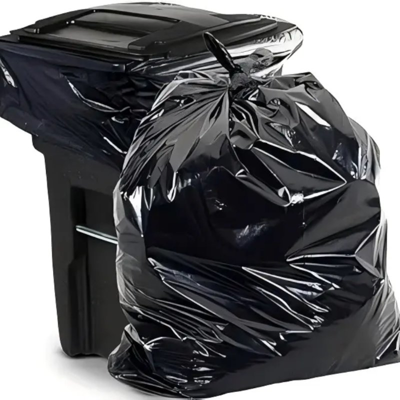 HDPE Extra Large Outdoor Contractor Trash Can Liners, Industrial Trash Bags