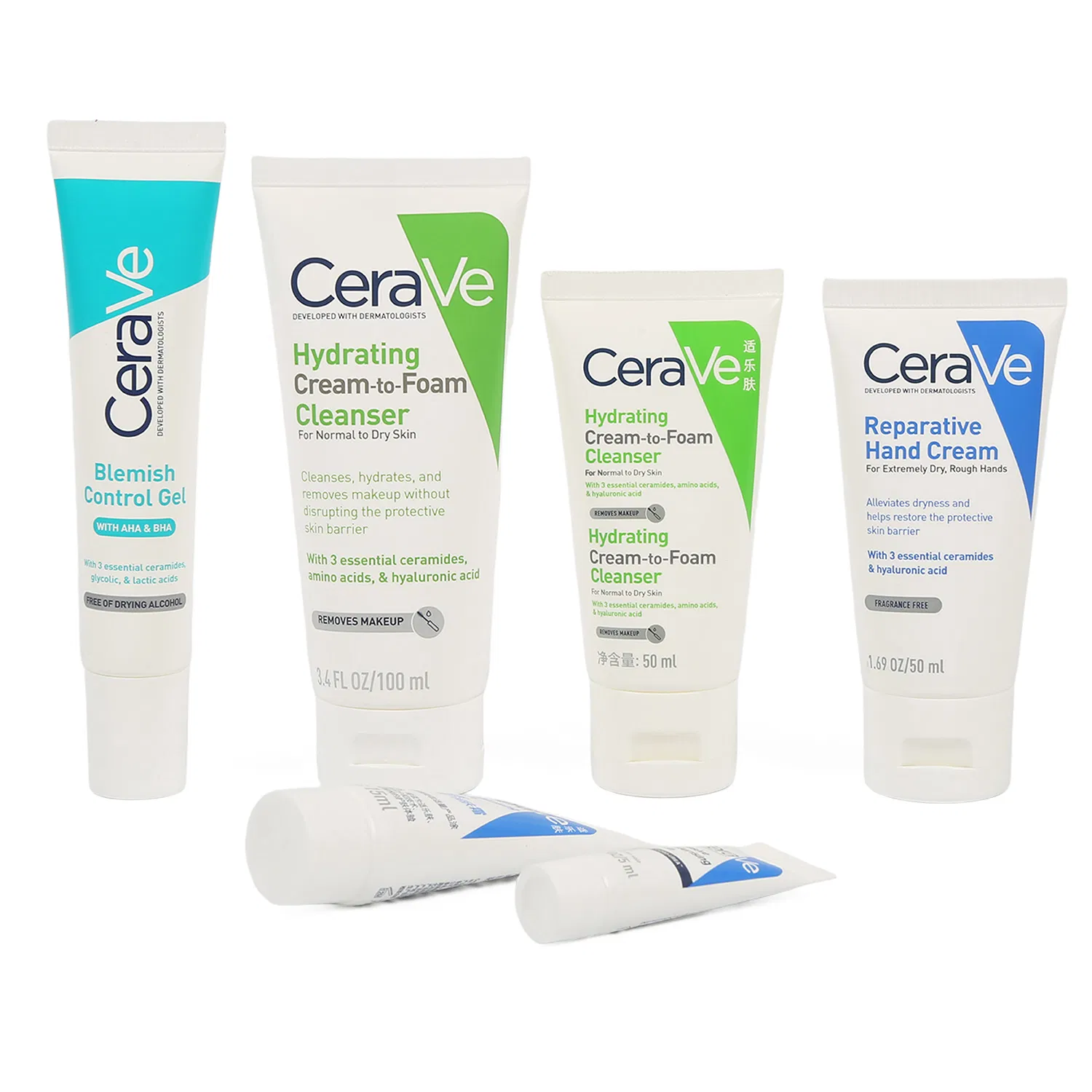 5-100ml Eco-Friendly Facial Cleanser Customized Empty Cosmetic Packaging Plastic Squeeze Tube