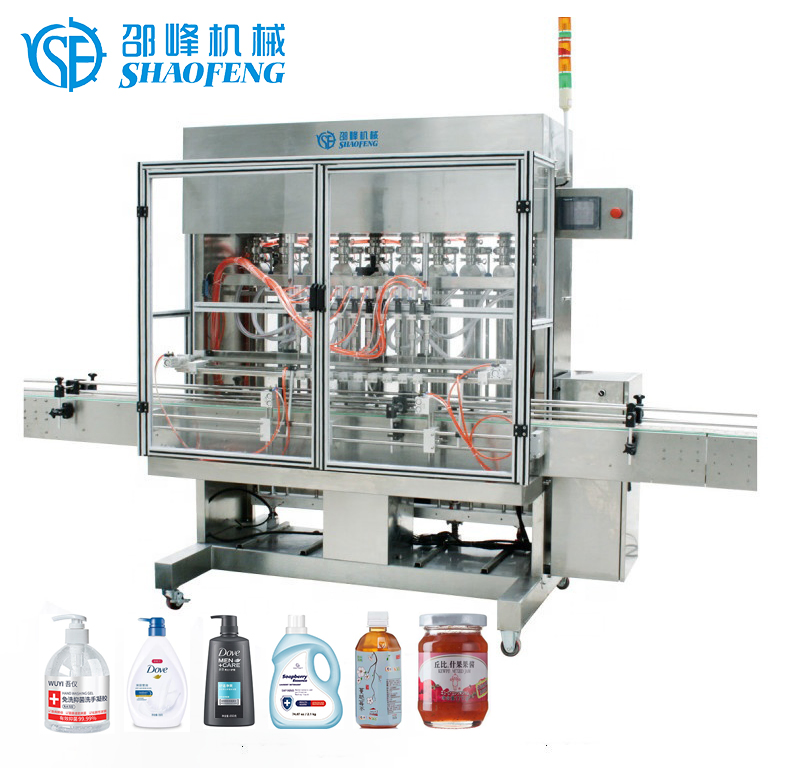 Automatic 10 Heads Liquid Fertilizer Filling Machine 16 Nozzles Round Plastic Bottle Filler Machine for Hand Sanitizer Disinfectant Mouthwash