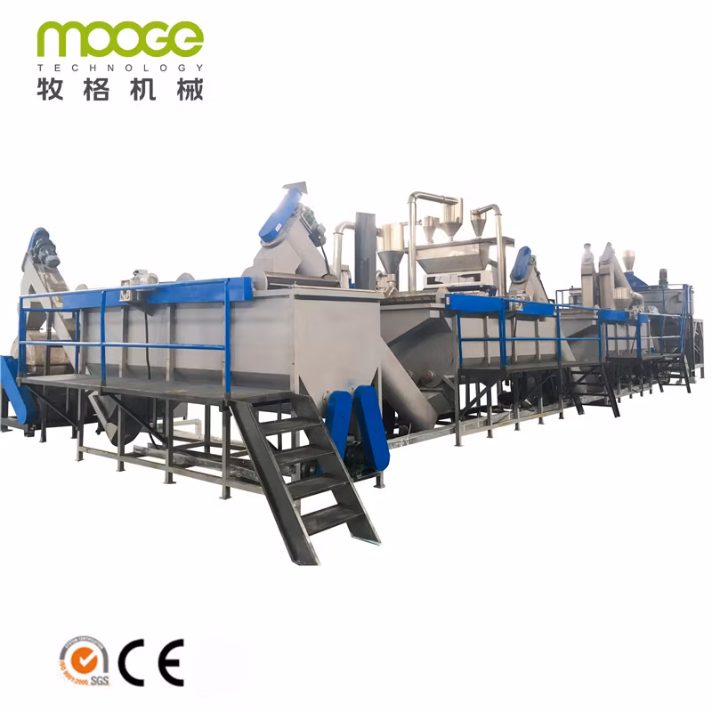 High Output Waste Plastic PET Bottle Scrap Recycling Crushing Line Washing Machine