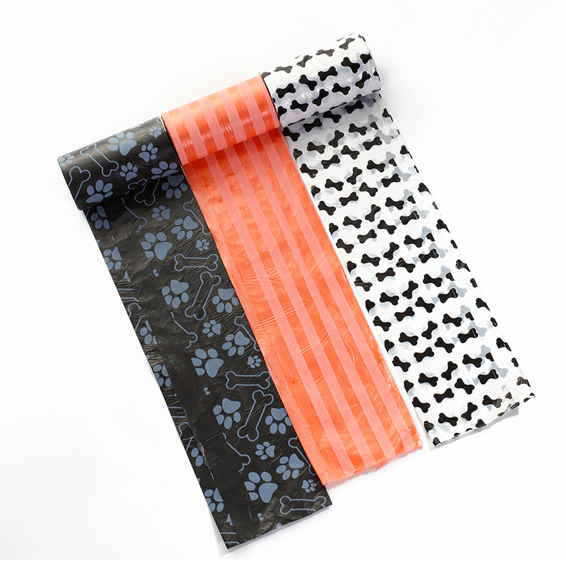 Custom Printed 15bag/Roll 22*32cm Eco Friendly HDPE Disposable Scented Unscented Pet Doggie Dog Shit Waste Bags Dog Poop Bags