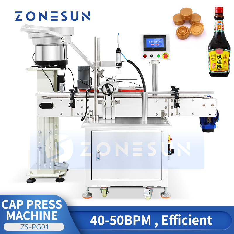 Zonesun Zs-Pg01 Automatic Press Capping Machine for Plastic Bottle Caps Bottle Capping