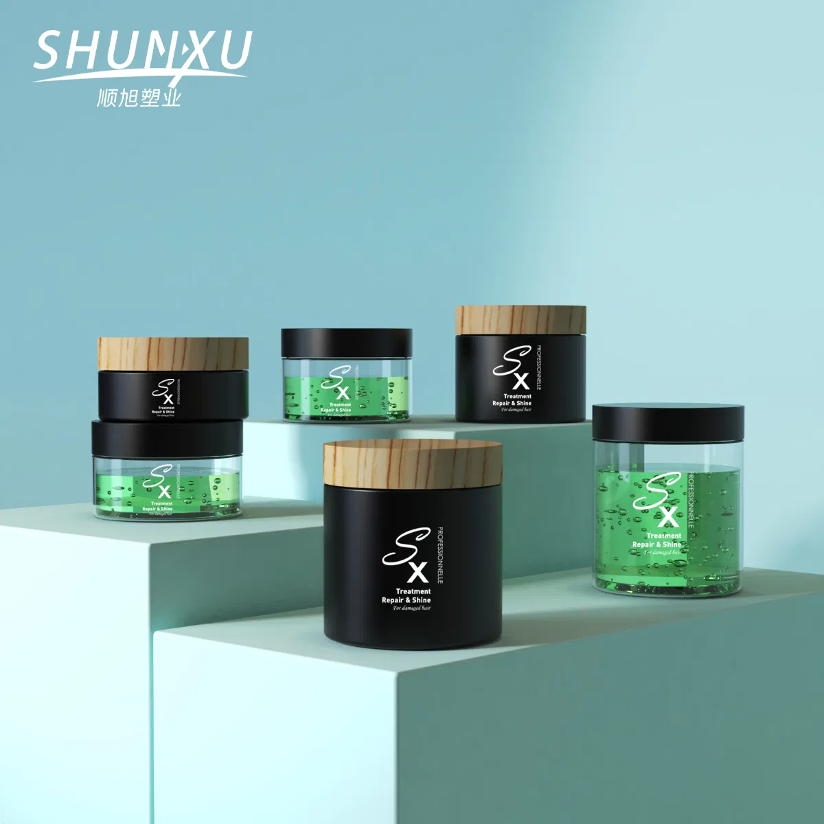 Shunxu Wholesale Sanding Can with Water Transfer Lid Plastic Bottle Cream Jar