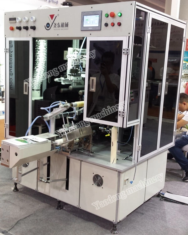 Rotary Automatic Equipment Plastic Bottle Cap Lipstick Pen Foil Hot Stamping Machine