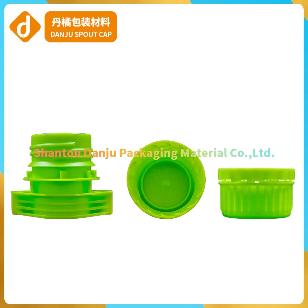 HDPE/PP 22mm Inside Diameter Laundry Detergent Bag Plastic Suction Nozzle with Cap