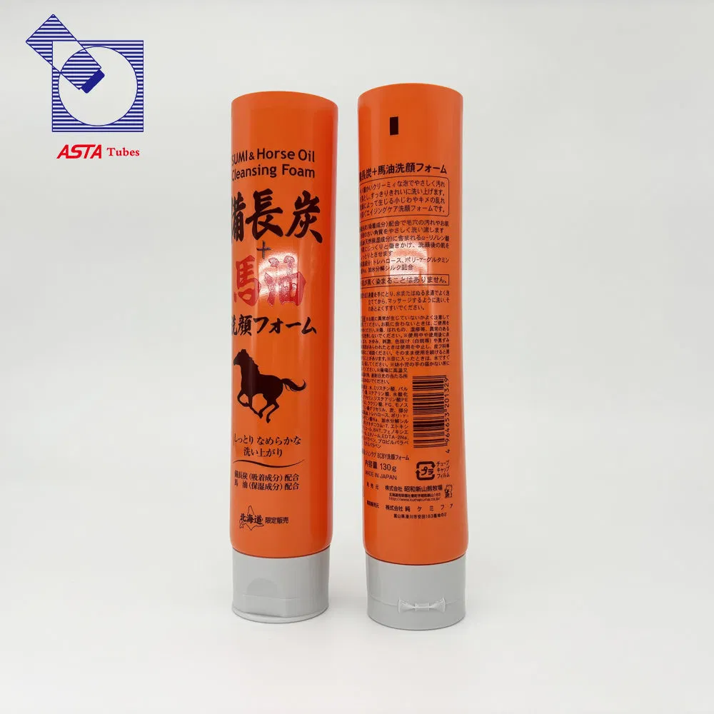 Empty White Plastic Soft Tube Packaging Factories Horse Oil Facial Cleanser Tube with Korean-Style Matte Flip-Top Lid