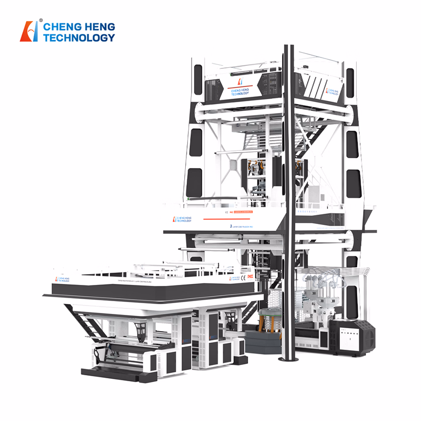 ABC Three Layer Co-Extrusion Film Blowing Machine LDPE HDPE Packing Film