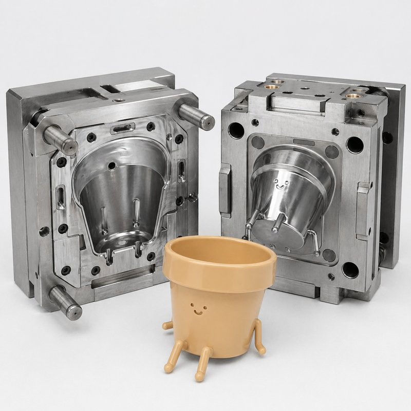 Custom Plastic Injection for Plastic Container Production Equipment Flower Pot Mold