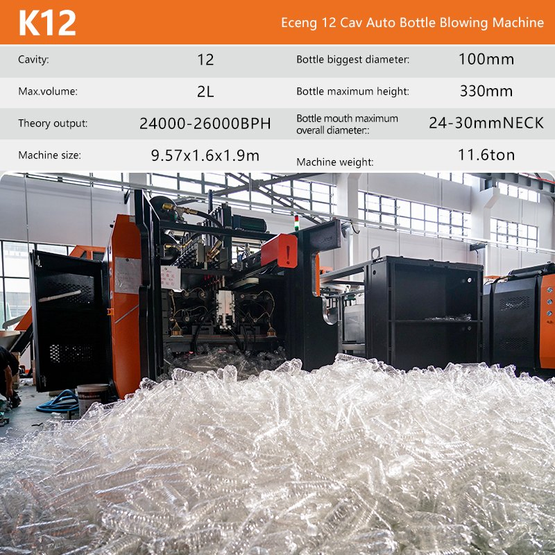 Factory-Direct Stretch Blow Molding Machine 12 Cavity Fully Automatic Pet Bottle Blower Equipment Water Bottle Manufacturing Machine Price for 1L 2L Bottles