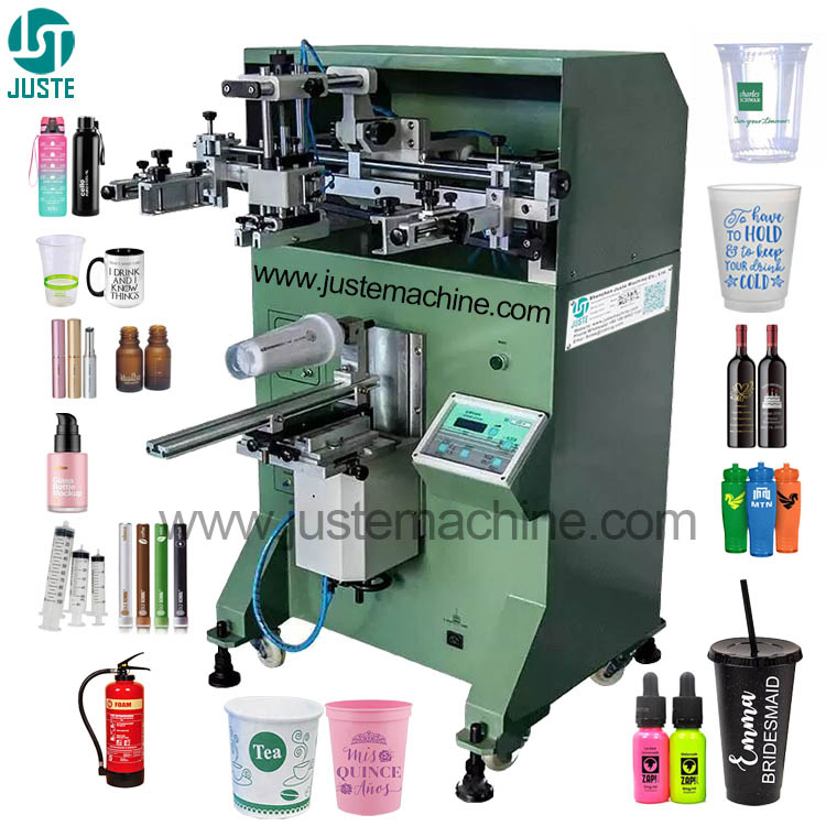 Glass Bottle Silk Screen Printer Cup Screen Printing Machine for Round Coffee Paper Water Cosmetic Plastic Tube