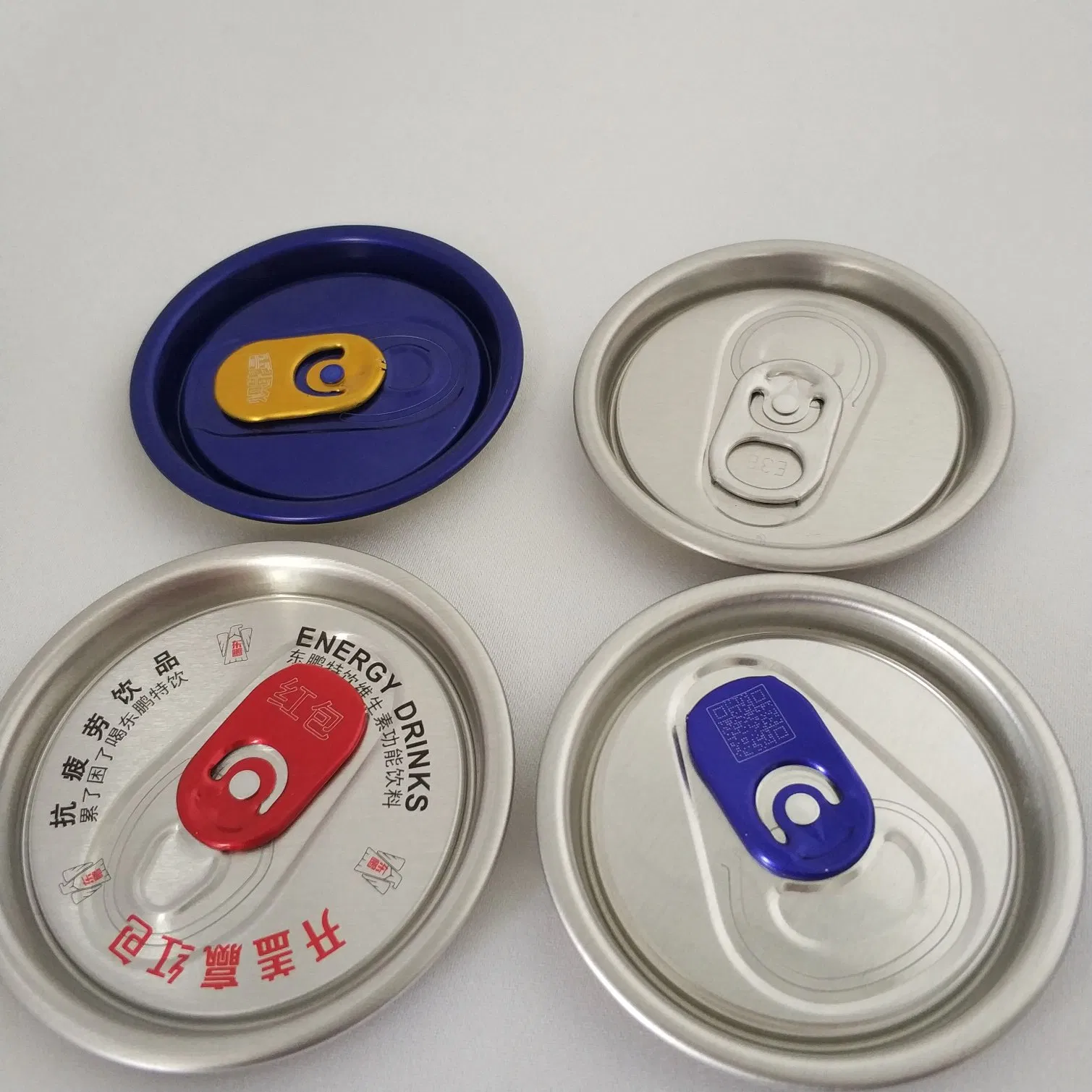 Sot 206 202 B64 Type Black Printing Easy Open Metal Aluminum Drink Can End Cap Covers Beer Beverage Ring Pull Can Lid for Pet Plastic Can and Aluminum Can
