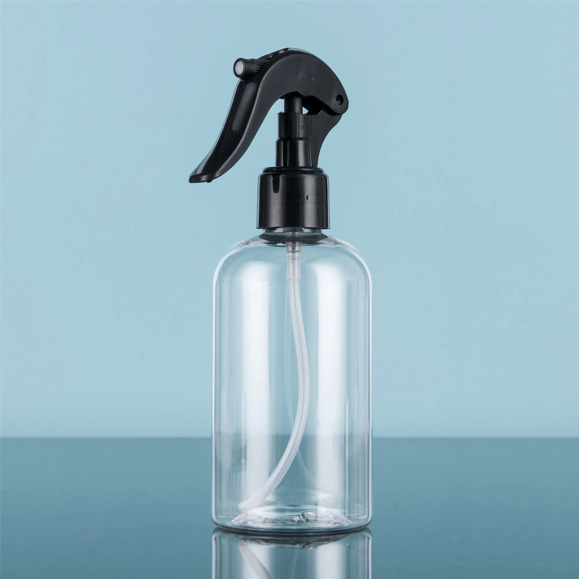 250ml Boston Plastic Pet Bottle with Small Shotgun Sprayer