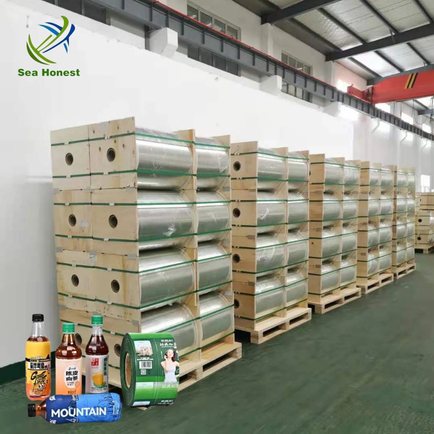 China Factory 40 Mic PVC PETG BOPP Shrink Film for Beverage Sleeve Label, Cosmetics Label