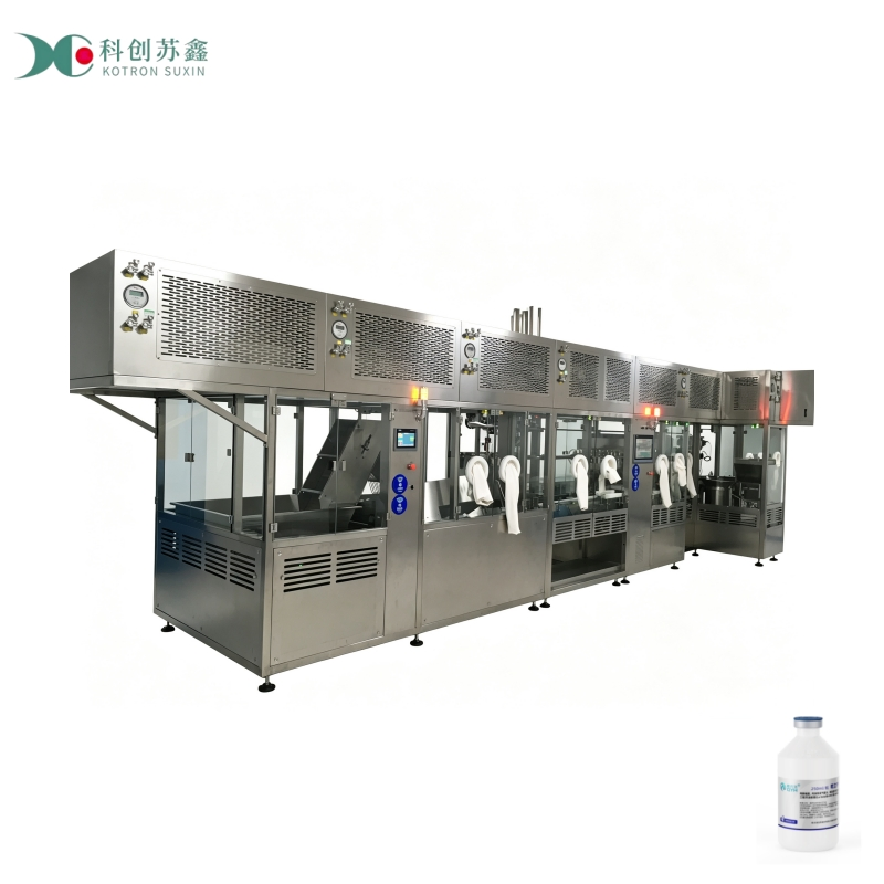 Automatic Pharmaceutical Vaccine Vial Plastic Bottle Liquid Filling Capping Labeling Production Line