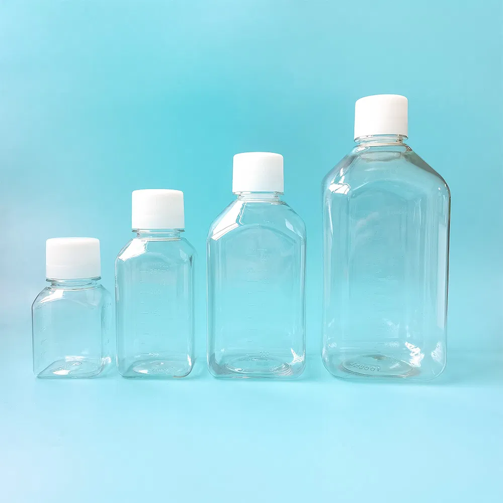Lab Reagent Plastic Bottle 500ml HDPE Wide Mouth Laboratory Plasticware