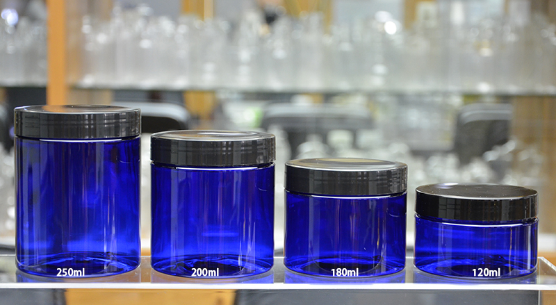 4oz Blue Pet Jar; 120ml Food Jar; Cosmetic Jar
