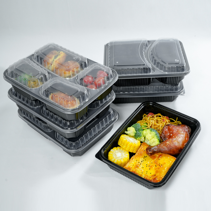 PP Microwavable Disposable Plastic Container Packing Use Rectangular Take out Food Container