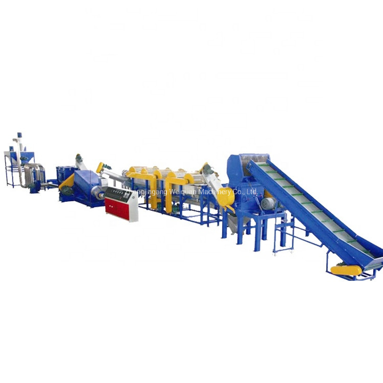 Pet Bottle Crushing Washing Drying Recycling Line Plastic Extrusion Extruder Machine