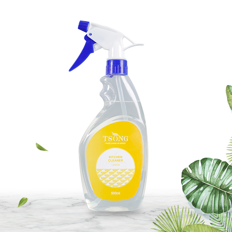 Tsong Guangzhou Eco-Friendly Private Label Contact Manufacturing Non Toxic Degreaser Cleaner Spray Foam Bubble 500ml Pet Bottle for Kitchen Cleaner Spray