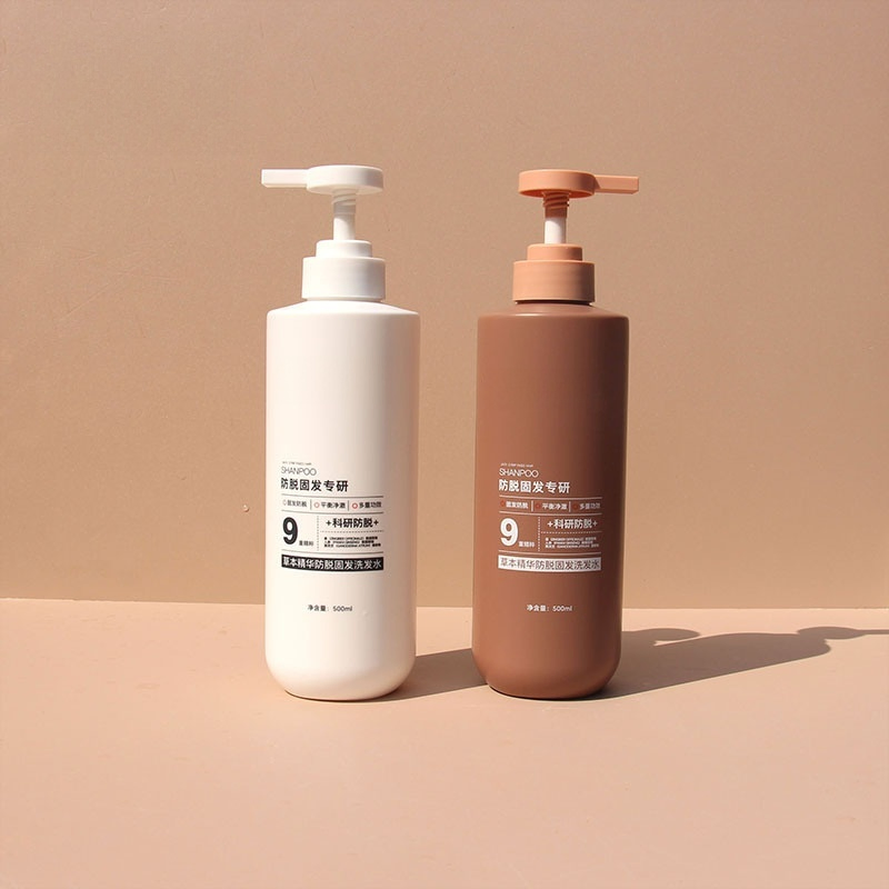Customized HDPE 500ml Empty Shower Gel Bottle Shampoo Bottle with Dispensing Pump