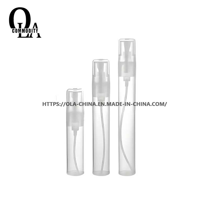 Mini Tubular Refillable Perfume Bottle with Plastic Pump Sprayer