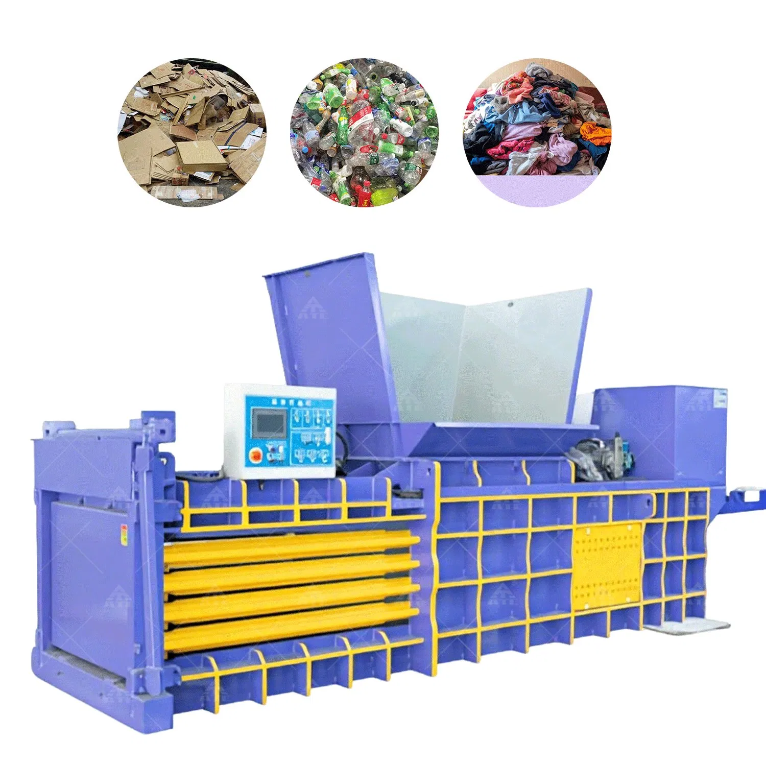 Fully Automatic Plastic and Can Pet Bottle Plastic Film Bottle Bags Horizontal Hydraulic Baler