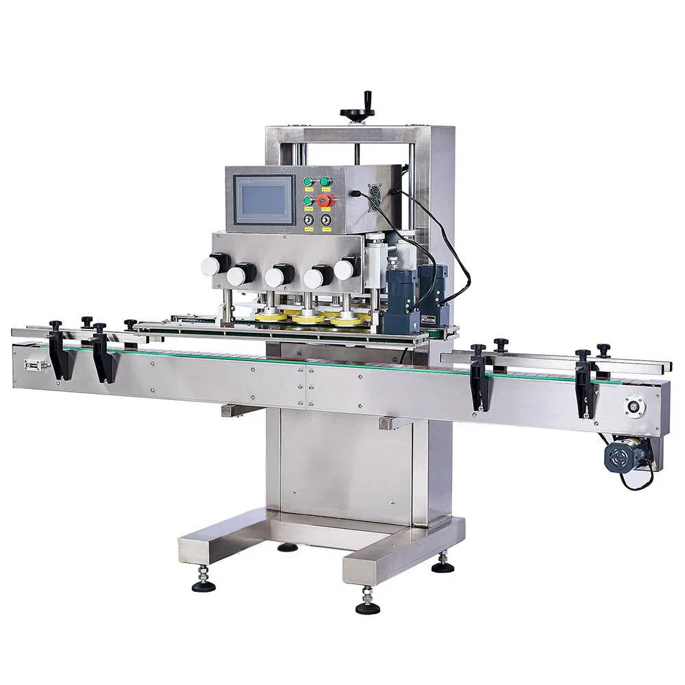 Fully-Auto Plastic Bottle Cap-Loading & Screw Capping Machines with 6 Wheels