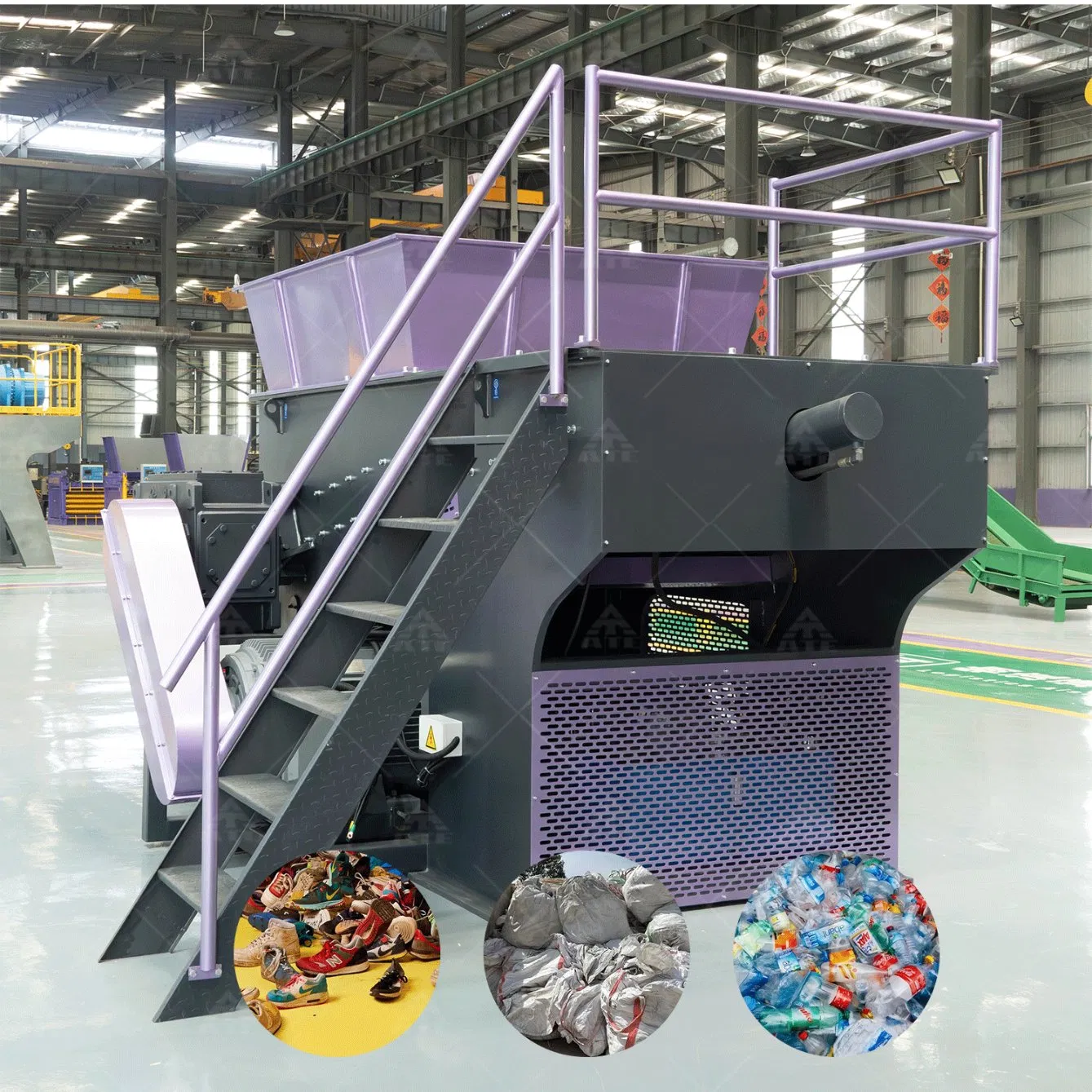 Aluminum Pull-Tab Can Plastic Bottle Household Plastic Garbage Corrugated Cardboard Shredder Single-Shaft Shredder
