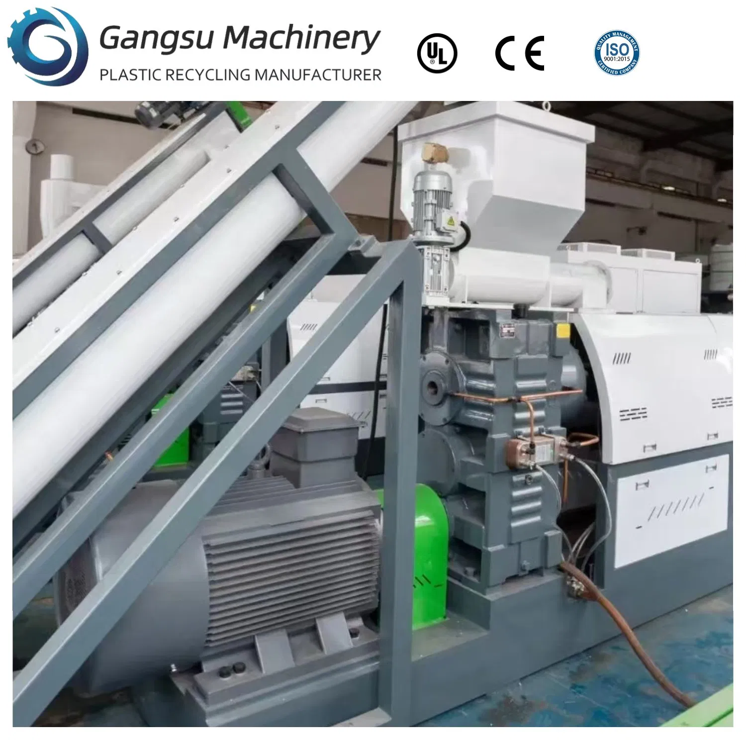 Waste PP PE Pet PA LDPE HDPE Scraps Film Flake Plastic Granulators Pelletizer Machine