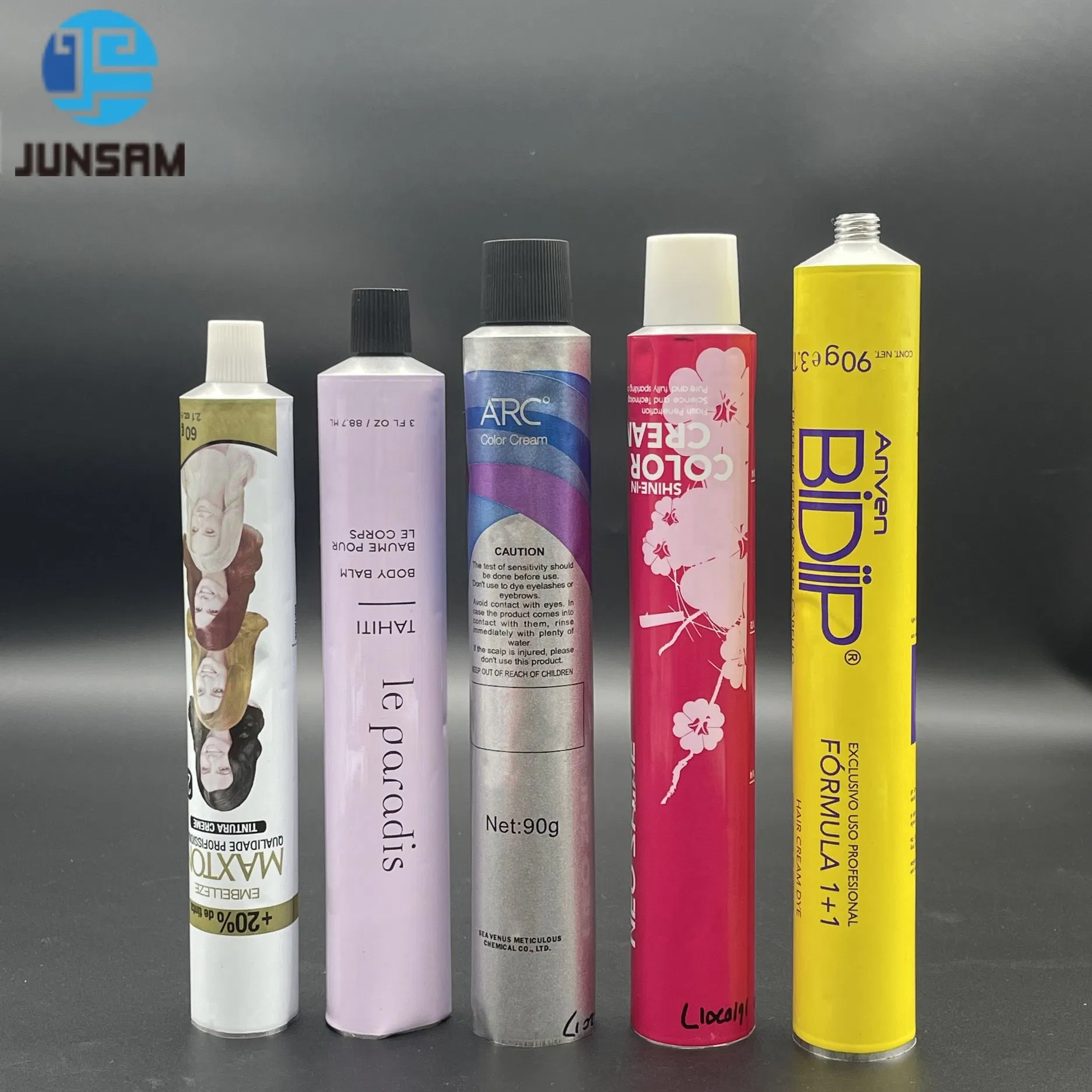 Pure Aluminum Metal Packaging Soft Tube Hair Coloring Cream Container Low Price