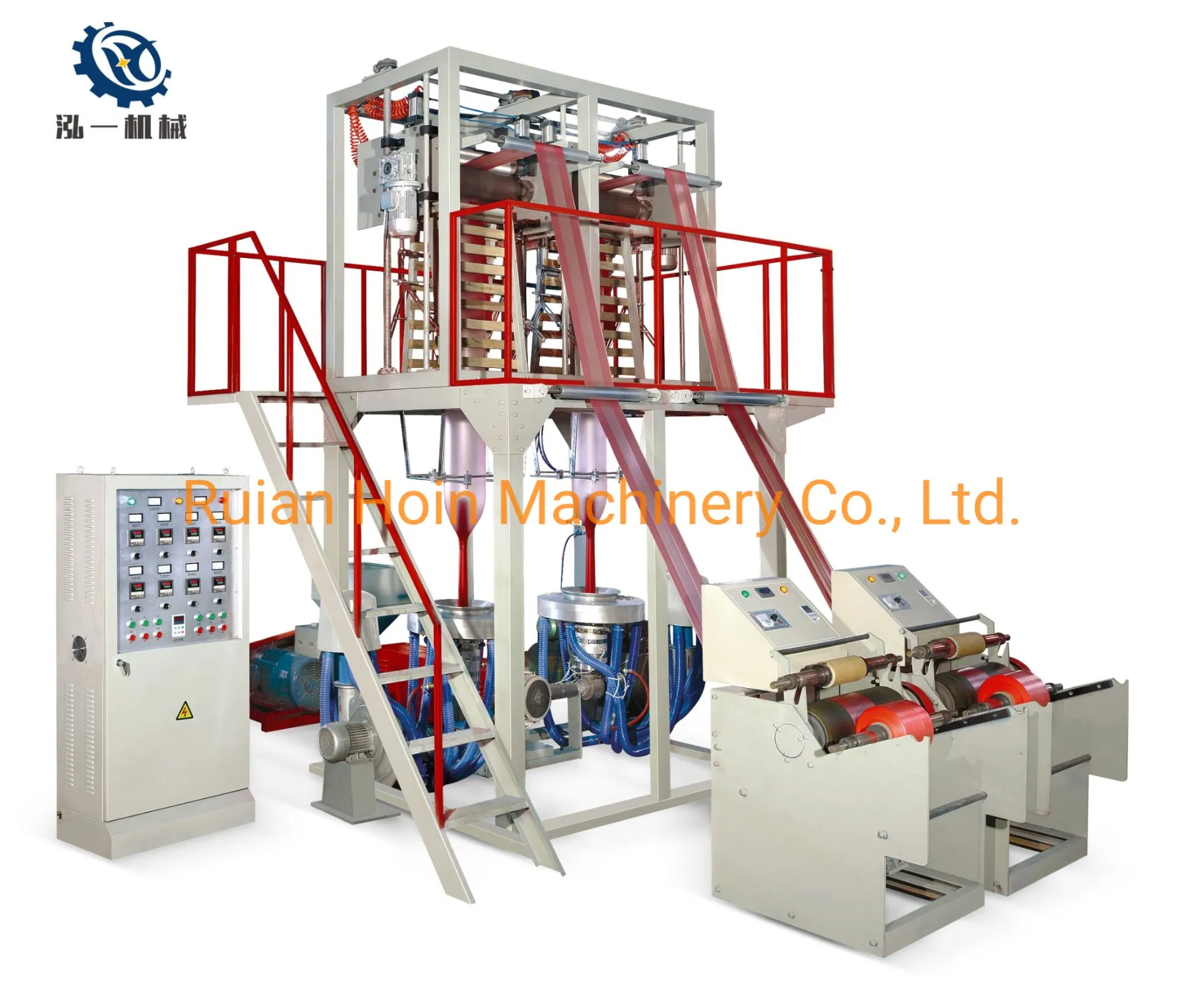 Twin Head Blown Film Machine for HDPE LDPE Plastic Extruder Garbage Bag Extrsion Film Blowing Machine Price